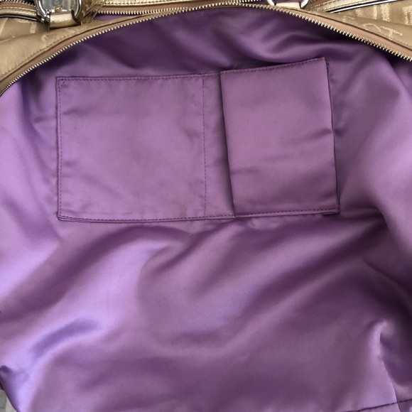 Gorgeous gold & purple Coach poppy leather trim - Picture 11 of 12